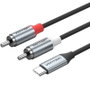 Vention Cable de Audio USB-C a 2x RCA, 2m, Gris